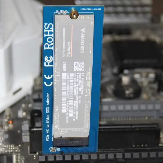 Alt view image 6 of 6 - Vszerda PCI Express to NVME M.2 Expansion Card Converter PCIe 3.0 4X NVME SSD Adapter for Desktop PC Support 2230 2242 2260 2280