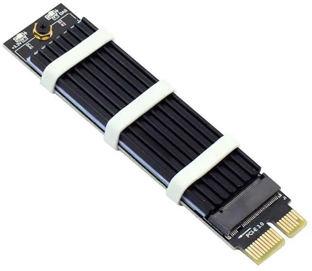 Alt view image 2 of 7 - Vszerda PCI-E PCI Express 3.0 X1 to M.2 M Key Interface NVMe SSD PCIE M.2 Riser Card Adapter Heatsink SSD 2230 2242 2260 2280 Full Speed (with Black Heatsink)