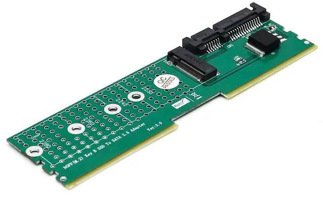 Main image of Vszerda M.2 NGFF B-Key SATA-Bus SSD to SATA3 Adapter DDR Memory Slot Installation Expansion Riser Card for 2230 2242 2260 2280 M2 SSD