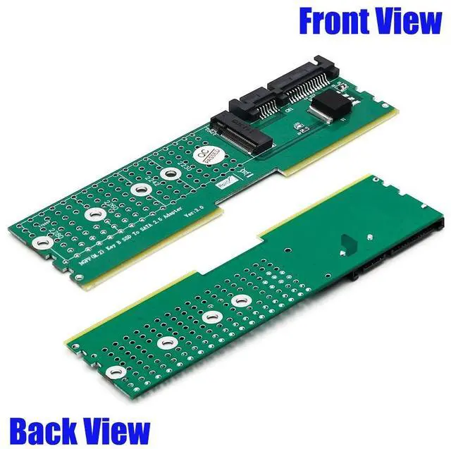 Alt view image 3 of 7 - Vszerda M.2 NGFF B-Key SATA-Bus SSD to SATA3 Adapter DDR Memory Slot Installation Expansion Riser Card for 2230 2242 2260 2280 M2 SSD