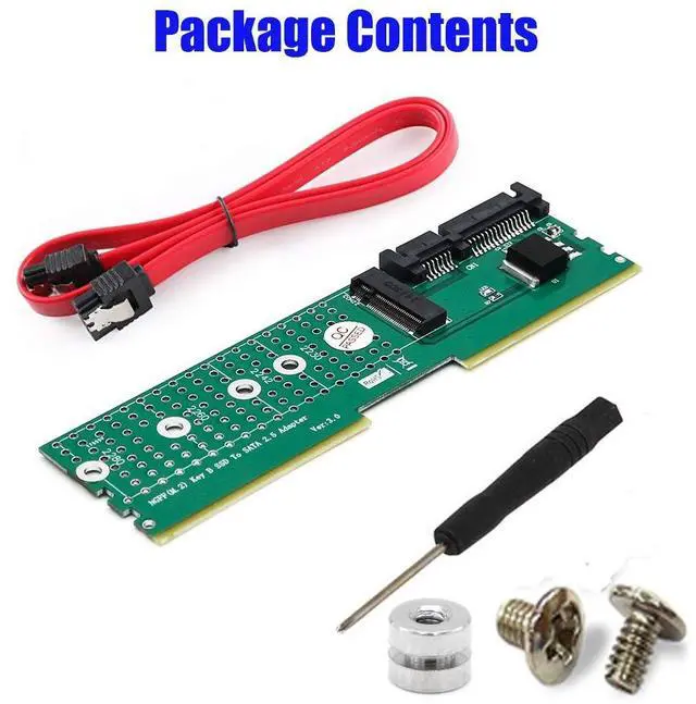 Alt view image 7 of 7 - Vszerda M.2 NGFF B-Key SATA-Bus SSD to SATA3 Adapter DDR Memory Slot Installation Expansion Riser Card for 2230 2242 2260 2280 M2 SSD