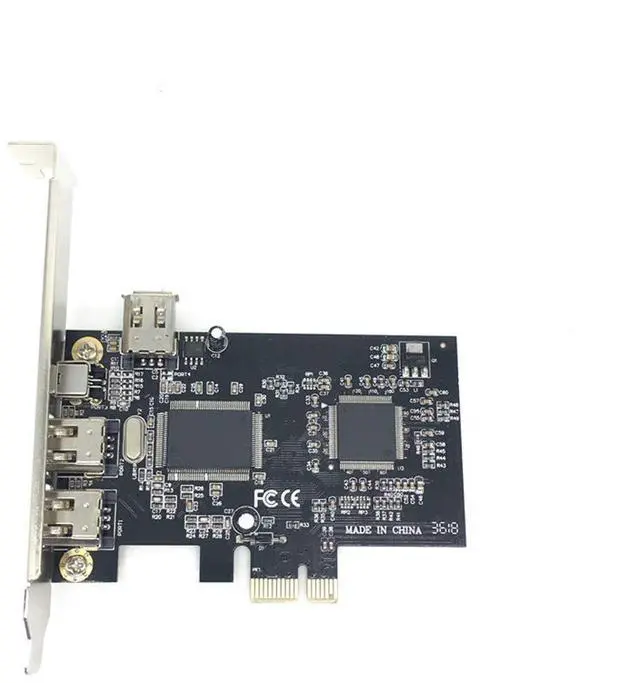 Alt view image 2 of 5 - Vszerda PCIe Combo 4 Ports (3+1) 1394A 1x 4 Pin 3X 6 Pin PCI Express Card Adapter Controller Card Extension Adapter PCI Express to IEEE 1394 for Firewire Desktop