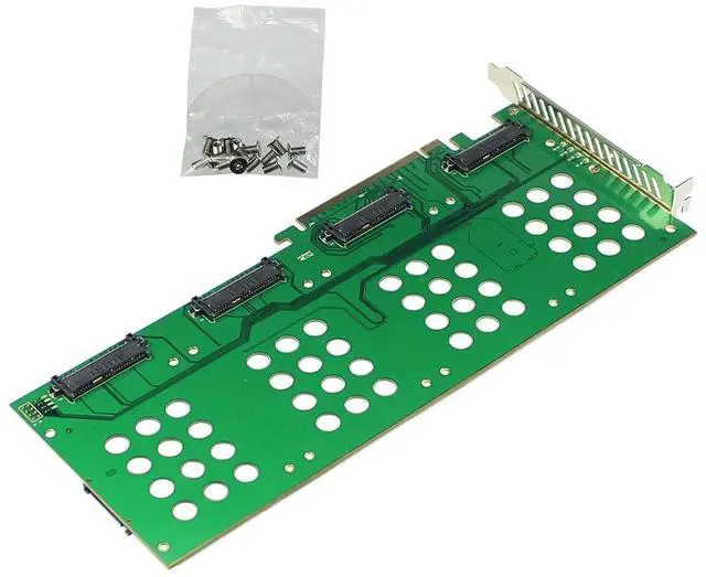 Main image of Vszerda PCIE Riser U.2 to PCI Express3.0 X4 X8 Expansion Card Adapter Interface Gen3 Transfer Card Hard Drive Computer Components Expansion for Server U.2 NVMe SSD (Pcie to U.2 Four-Disk)