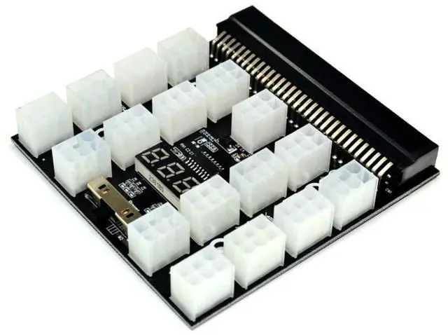 Alt view image 2 of 6 - Vszerda PCI-E 17x 6Pin Power Supply Breakout Board Adapter Converter 12V for Ethereum BTC Antminer Miner Mining HP Server PSU GPU