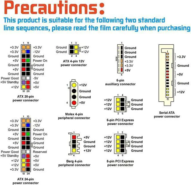 Alt view image 6 of 6 - Vszerda 24 Pins ATX Power Supply Breakout Board and Acrylic Case Kit Module Adapter PC Power Connector Support 3.3V/5V/12V 1.8V-10.8V(ADJ) (2pcs)