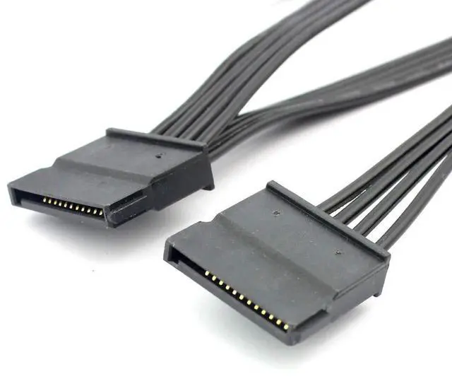 Alt view image 6 of 6 - Vszerda 2 Pack 4pin IDE to 15Ppin Female SATA Power Cable 1 to 5 IDE Large 4P to SATA Hard Disk Adapter Cord Extension Cable Splitter IDE to SATA Connector
