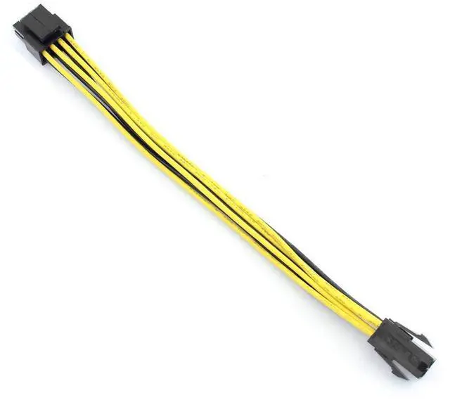 Alt view image 3 of 6 - Vszerda 2 Pack 8 inch 4Pin 4P to 8Pin 8P Power Supply Cable Computer CPU P4 to P8 Extension Conversion Wire Cord 20cm