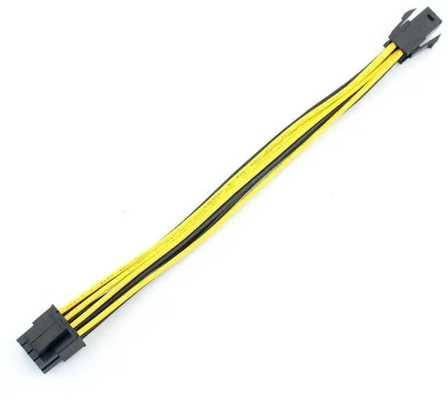 Alt view image 2 of 6 - Vszerda 2 Pack 8 inch 4Pin 4P to 8Pin 8P Power Supply Cable Computer CPU P4 to P8 Extension Conversion Wire Cord 20cm