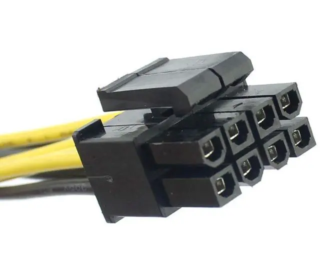 Alt view image 5 of 6 - Vszerda 2 Pack 8 inch 4Pin 4P to 8Pin 8P Power Supply Cable Computer CPU P4 to P8 Extension Conversion Wire Cord 20cm
