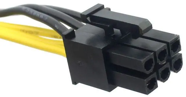 Alt view image 4 of 7 - Vszerda 2 Pack 6 Pin Male to Dual 8 (6+2) Pin Male PCI Express Power Adapter Extension Cable for Graphics Card Module Line 18AWG 6P to Dual 8p Splitter Ribbon Cable