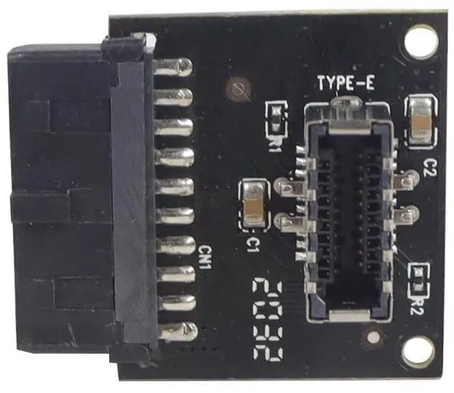 Alt view image 2 of 5 - Vszerda USB 3.1 Front Panel Socket to USB 3.0 20Pin Header Male Extension Cable Adapter for Motherboard Card 20P USB to Type-E Connector (Black 1piece)