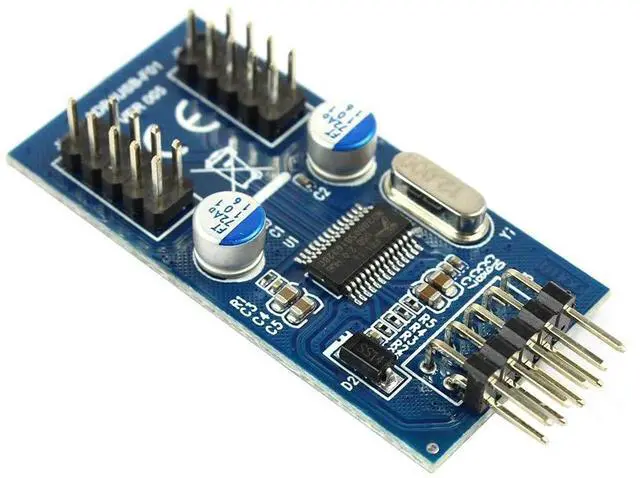Alt view image 4 of 7 - Vszerda Motherboard USB 2.0 9PIN Header Multiplier Splitter 9 Pin 1 to 2/4 Port HUB Extension Cable 30cm/60cm Connector Adapter (30cm 1 to 2)