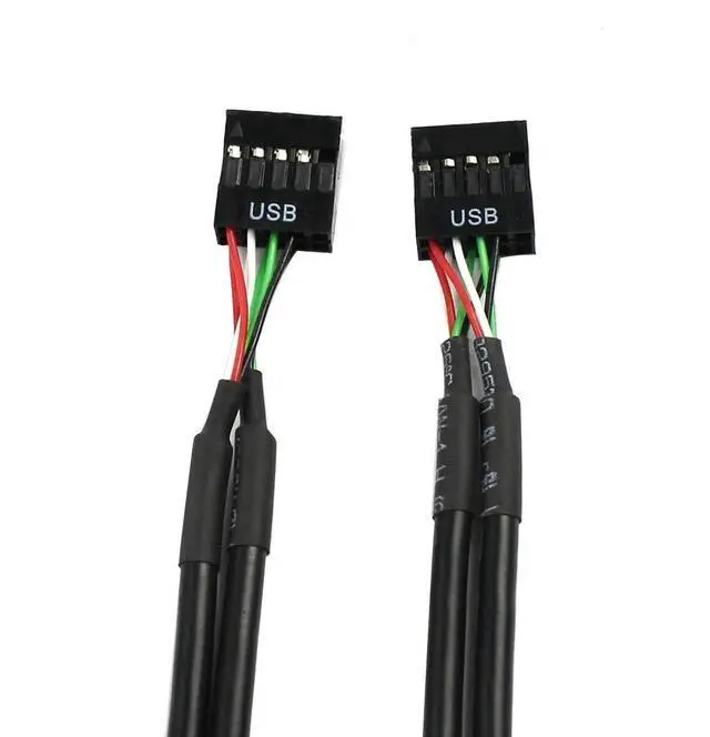 Alt view image 7 of 7 - Vszerda Motherboard USB 2.0 9PIN Header Multiplier Splitter 9 Pin 1 to 2/4 Port HUB Extension Cable 30cm/60cm Connector Adapter (30cm 1 to 2)