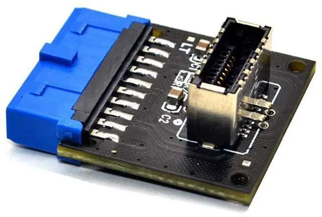 Alt view image 2 of 5 - Vszerda USB 3.1 Front Panel Socket to USB 3.0 20Pin Header Male Extension Cable Adapter for Motherboard Card 20P USB to Type-E Connector (1 Pcs)