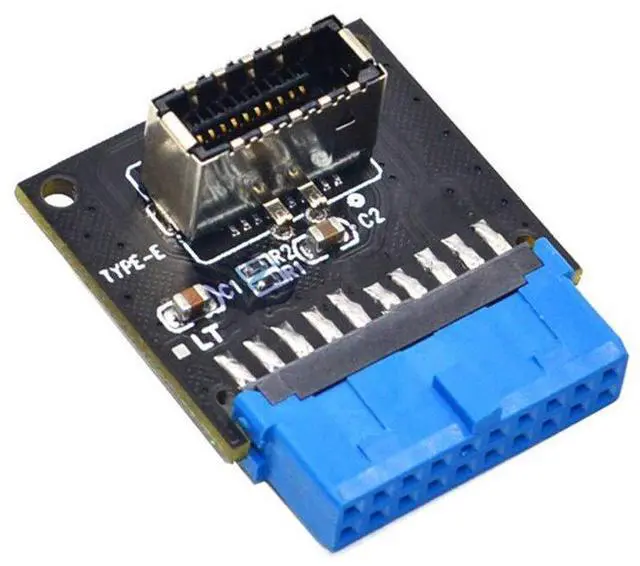 Alt view image 3 of 5 - Vszerda USB 3.1 Front Panel Socket to USB 3.0 20Pin Header Male Extension Cable Adapter for Motherboard Card 20P USB to Type-E Connector (1 Pcs)