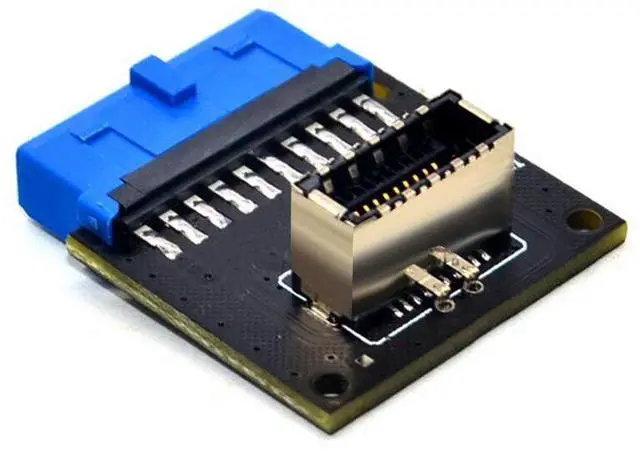 Alt view image 4 of 5 - Vszerda USB 3.1 Front Panel Socket to USB 3.0 20Pin Header Male Extension Cable Adapter for Motherboard Card 20P USB to Type-E Connector (1 Pcs)