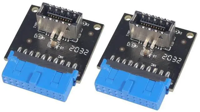 Main image of Vszerda USB 3.1 Front Panel Socket to USB 3.0 20Pin Header Male Extension Cable Adapter for Motherboard Card 20P USB to Type-E Connector (2 Pcs)
