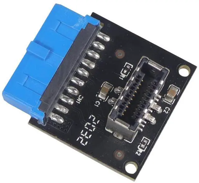 Alt view image 2 of 6 - Vszerda USB 3.1 Front Panel Socket to USB 3.0 20Pin Header Male Extension Cable Adapter for Motherboard Card 20P USB to Type-E Connector (2 Pcs)