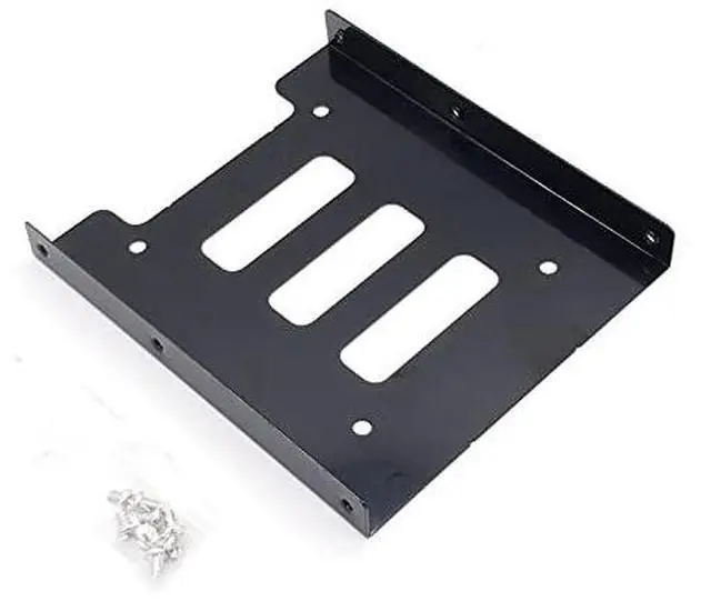 Alt view image 2 of 6 - Vszerda 2.5 to 3.5 Inch Hard Disk Metal Bracket Adapter HDD Holder with IDE 4P Male to SATA 15 Pin Cable SATA 3.0 Cable for Desktop PCSSD Server (Yellow)
