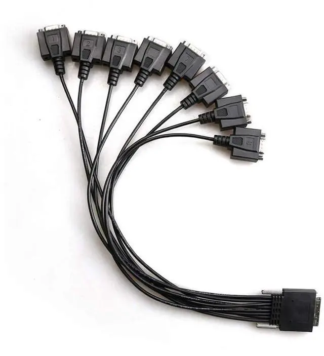 Alt view image 5 of 5 - Vszerda 8 Port PCIE to DB9 RS232 Serial Port to PCIE Riser Card Serial Controller Card PCI-E Express Extension Card Converter Adapter