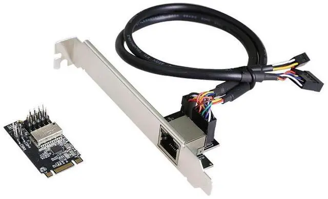 Main image of Vszerda New 1 Port PCIe Network Card with Realtek RTL8111H Chip M.2 B-Key M-Key to RJ45 Ethernet 1000Mbps Adapter/Mini PCIE Gigabit Network Adapter Card 10/100/1000M (M.2 to RJ45)