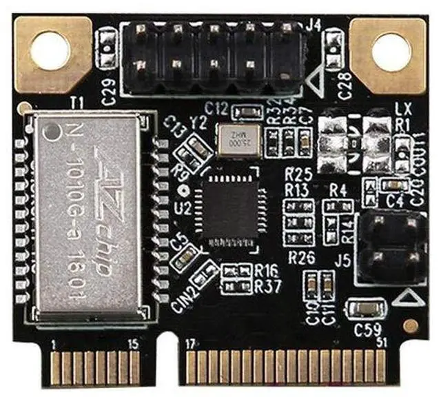 Alt view image 4 of 4 - Vszerda New 1 Port PCIe Network Card with Realtek RTL8111H Chip M.2 B-Key M-Key to RJ45 Ethernet 1000Mbps Adapter/Mini PCIE Gigabit Network Adapter Card 10/100/1000M (Mini PCIE Gigabit)