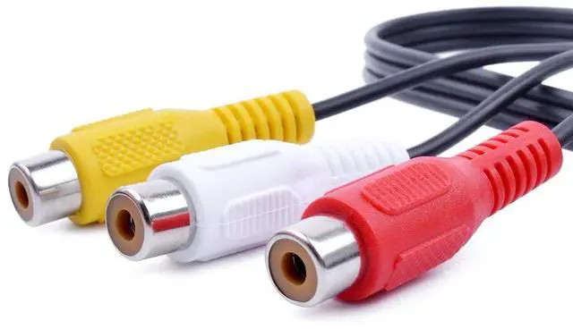 Alt view image 2 of 4 - Vszerda 3.5mm to RCA Audio Extension Cable 3.5mm Male to 3RCA Female Stereo Audio Cable Compatible for Smartphones,MP3, Tablets,Speakers,Home Theater (3.5 to 3RCA 25cm)