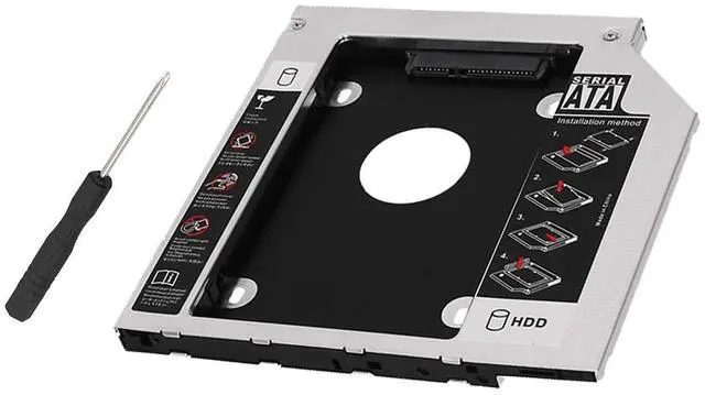 Main image of Vszerda 2nd HDD SSD Hard Drive Caddy Tray Replacement for MacBook Pro 13/15/17 inch A1278 A1286 A1297 2008 2009 2010 2011 2012 Internal Laptop CD/DVD-ROM Optical SuperDrive Adapter to 2.5 Inch 9.5MM