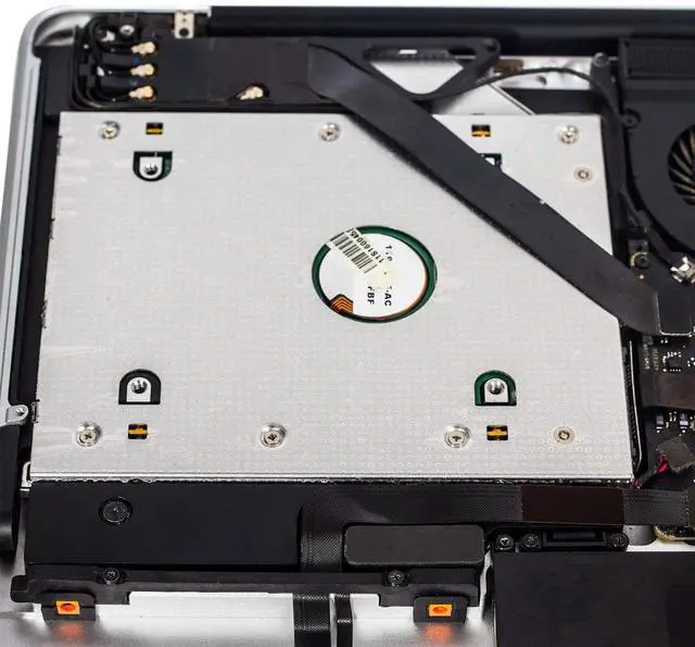 Alt view image 3 of 5 - Vszerda 2nd HDD SSD Hard Drive Caddy Tray Replacement for MacBook Pro 13/15/17 inch A1278 A1286 A1297 2008 2009 2010 2011 2012 Internal Laptop CD/DVD-ROM Optical SuperDrive Adapter to 2.5 Inch 9.5MM