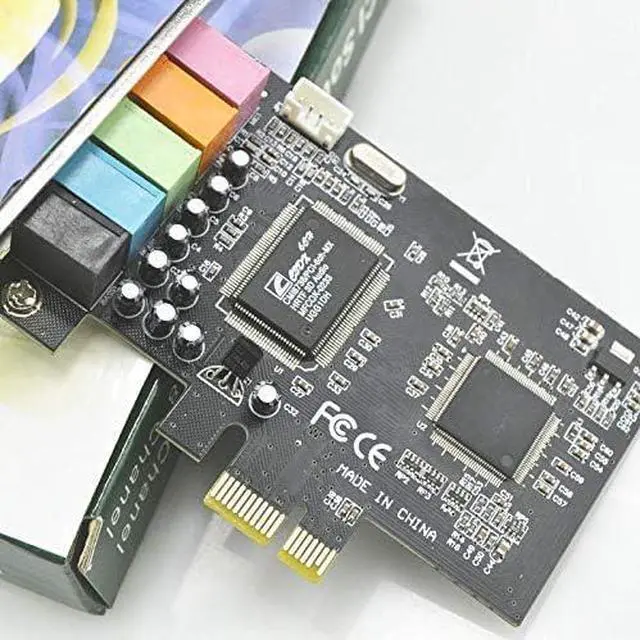 Alt view image 2 of 5 - Vszerda PCIe Sound Card, 5.1 Internal for PC Windows 7 with Low Profile Bracket, 3D Stereo PCI-e Audio Card, CMI8738 Chip 32/64 Bit Sound Card PCI Express Adapter