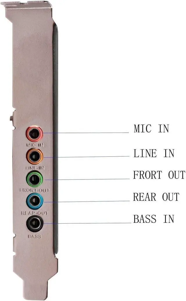 Alt view image 4 of 5 - Vszerda PCIe Sound Card, 5.1 Internal for PC Windows 7 with Low Profile Bracket, 3D Stereo PCI-e Audio Card, CMI8738 Chip 32/64 Bit Sound Card PCI Express Adapter