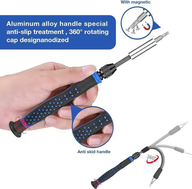 Alt view image 4 of 7 - Vszerda 126 in 1 Precision Screwdriver Set with 111 Bits Magnetic Driver Kit Professional Electronics Repair Tool Kit Compatible For Repair Computer, PC, MacBook, Laptop, Tablet, iPhone, Xbox