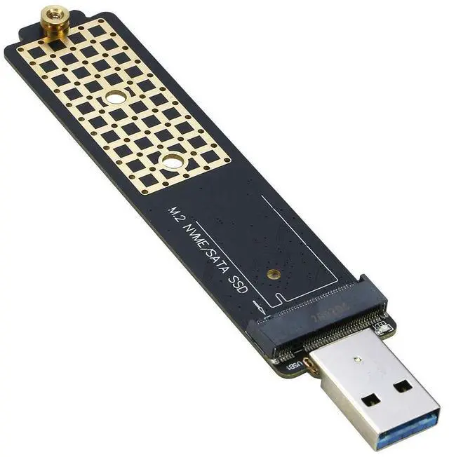 Alt view image 5 of 6 - M.2 to USB Adapter, Vszerda NVMe to USB 3.1 Reader Card Compatible with Both NVMe (PCI-e) M Key SSD & (B+M Key SATA Based) NGFF SSD