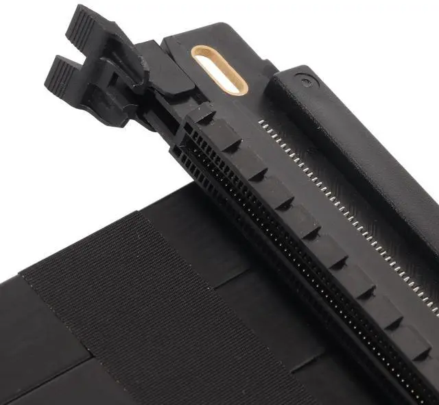 Alt view image 6 of 7 - Vszerda PCIE 4.0 x16 Extender Riser Cable, High Speed Flex Dual Sided Reverse 180 Degree PCI E Ports GPU Graphic Card Extension Cable for RX 7900 7800 7700 7600 7500,etc (Black) 20CM