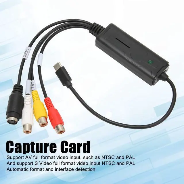 Alt view image 2 of 6 - Vszerda USB-C Audio Video Capture Card, to USB Converter Adapter, Support AV/S Video Input, NTSC and PAL for PC 7/8/8.1/10/Vista/XP/OS X