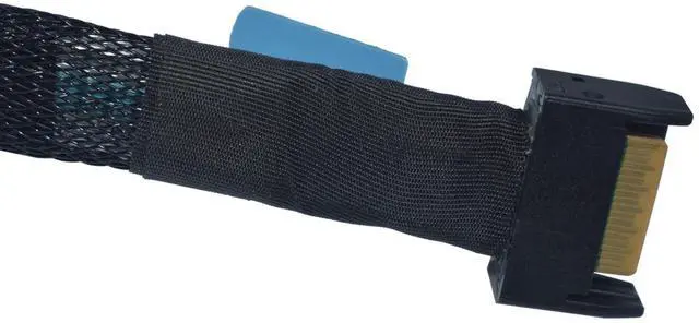 Alt view image 6 of 7 - Vszerda PCIe 5.0 MCIO 4i to MCIO x4 Cable Straight Male SFF-TA-1016 38pin, 1.6ft (50cm)