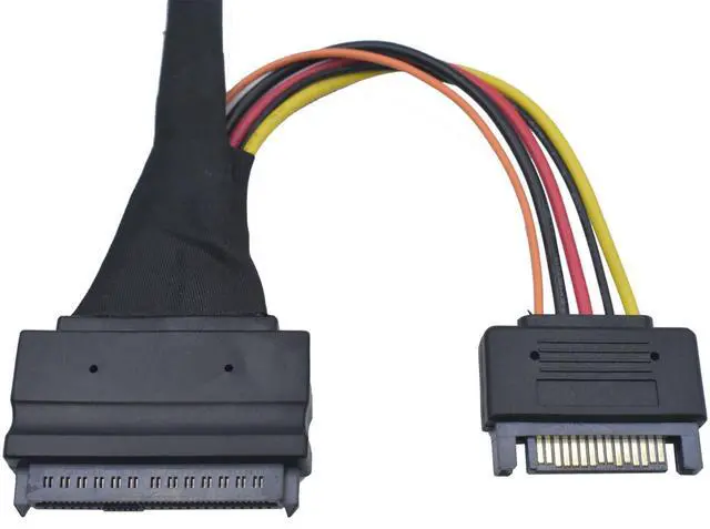 Alt view image 6 of 7 - Vszerda PCIe 4.0 M.2 to U.2 Adapter, M.2 to SFF-8639 U.2 NVMe SSD Cable with 15Pin Power, 1.6ft (50cm)