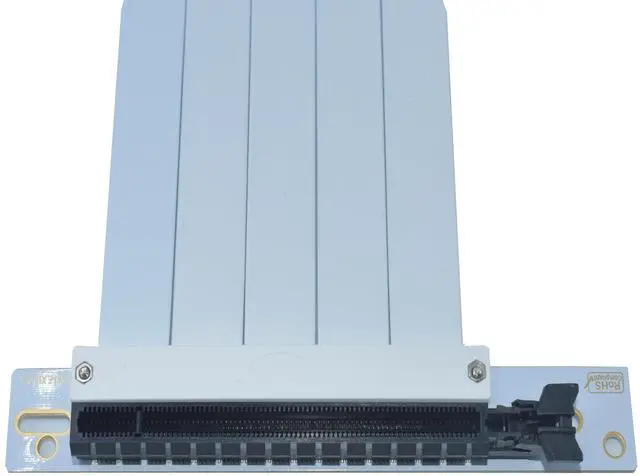 Alt view image 5 of 6 - Vszerda PCIe 4.0 Riser Cable, PCI-e x16 GPU Riser Extension Cable Right Angle Adapter, White, 200mm