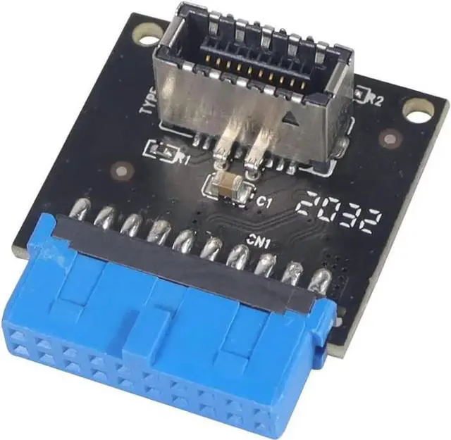 Alt view image 3 of 5 - Vszerda USB 3.1 Front Panel Socket to USB 3.0 20Pin Header Male Extension Cable Adapter for Motherboard Card 20P USB to Type-E Connector (1 Pcs)