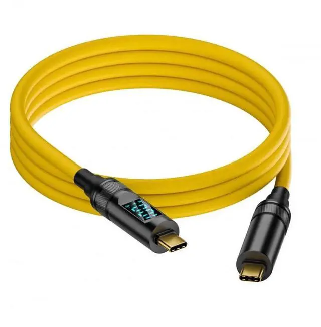 Alt view image 2 of 7 - Vszerda Cable Smart LED Display USB-C USB4 Cable 20Gbps 100W 8K for Laptop Disk PhoneType-C Male to Male Cable Power & Data (100CM)