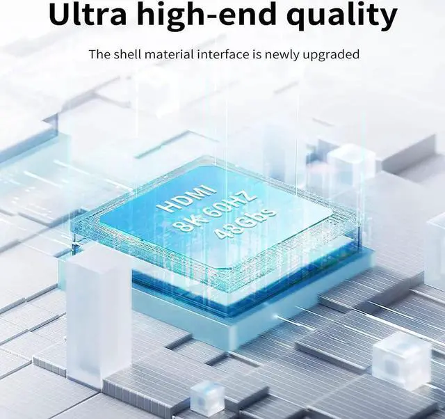 Alt view image 2 of 7 - Vszerda HDMI Switch 3 in 1 Out 8K HDMI Switcher with Pigtail Cable, 8K 60Hz HDMI Switch, HDMI 3 Port Box Hub Supports HDR 3D HDCP2.3, Compatible with PS5 PS4 Xbox Fire Stick Roku Apple TV PC