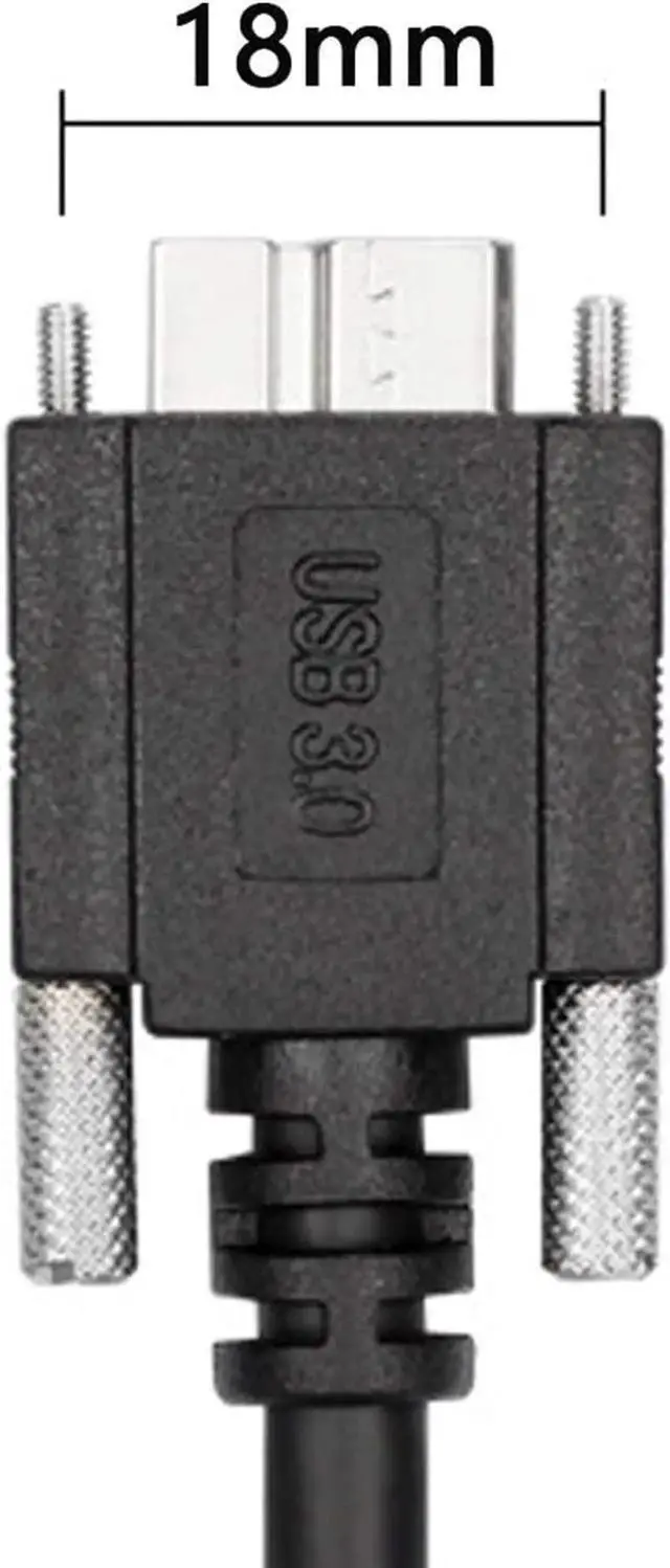 Alt view image 3 of 3 - Vszerda 3M USB to Micro USB Cable with Mount Panel Screw USB 3.0 A Type Cable Male to Micro USB 3.0 B Male Cable for Hard Disk Mobile Phone