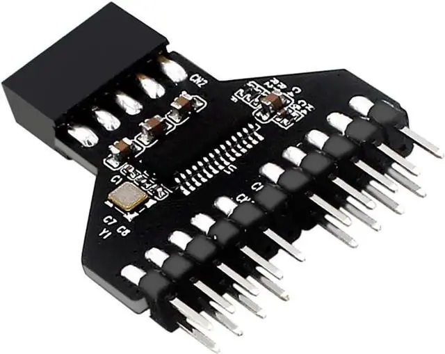Main image of Vszerda PH78 Motherboard USB2.0 9PIN 1 to 2 Expansion Adapter for Water-Cooled RGB Light Fan Speed Measurement