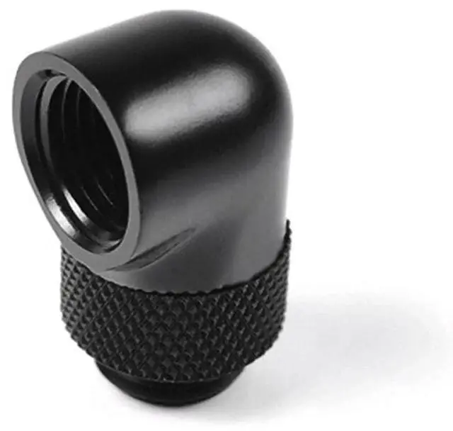 Alt view image 7 of 7 - Vszerda 90 Degree Rotary Adapter Thread G1/4'' Male to Female Extender Elbow Fitting Angled Adaptor for Water Cooling System 4 Pack (Black)