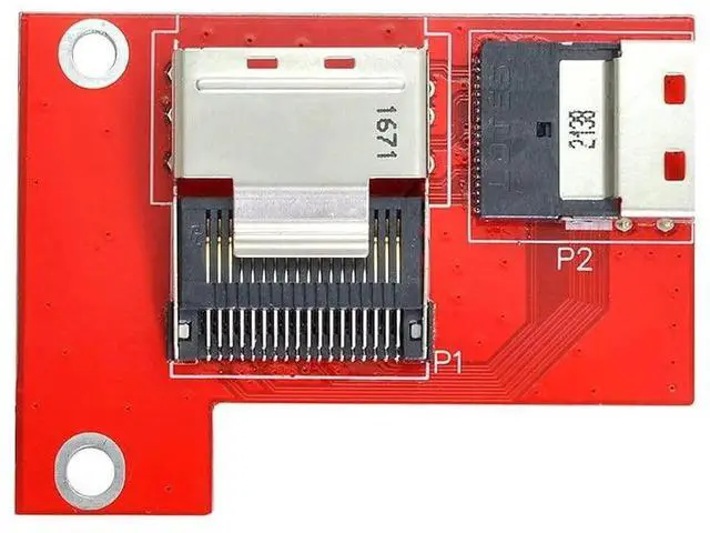 Main image of PCI-Express 4.0 Slimline SAS SFF-8654 to Mini SAS SFF-8087 PCBA Female Adapter with Bracket
