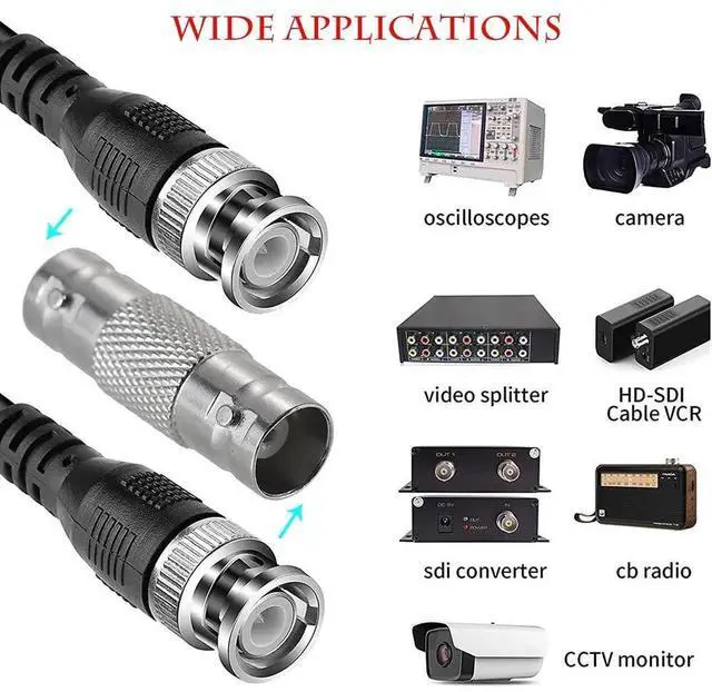 Alt view image 6 of 7 - Vszerda 30 Pack BNC Female to BNC Female CCTV Security Camera Adapter Coupler Straight Extender Connector