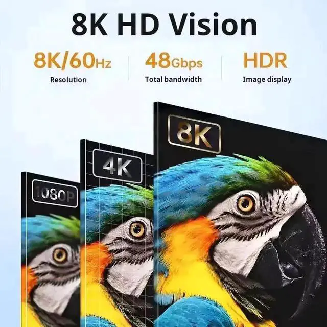 Alt view image 3 of 7 - Vszerda USB C to DisplayPort 1.4 Cable (Support 8K@60Hz, 4K@144Hz, 2K@240Hz) Thunderbolt 3/4 Type C to DP Cord Compatible with MacBook, Mac mini, XPS, iPad, iPhone 15/16