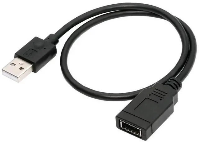 Main image of Vszerda USB 2.0 Male to USB 3.1 Type E Key-A Female Front Panel Socket to USB Mainboard Header Extension Cable 1.31FT