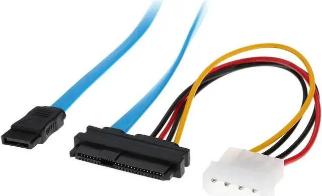 Alt view image 2 of 5 - Vszerda 2.3ft SFF-8482 SAS to SATA Adapter Cable,SAS Hard Disk Connected to Motherboard SATA Port Adapter Cable w/ 7 inch Molex 4pin Power Cable