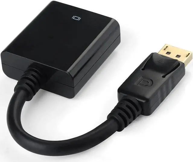 Alt view image 2 of 7 - Vszerda Black 1080P 20 Pin DP DisplayPort Male To 15 Pin VGA Female Adapter Cable Converter for Macbook, ThinkPad, PC, Laptop, Digital Monitor, Projector, Computers